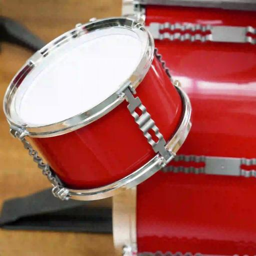 Batería para Niños de +3 Años con Tambores Bombo Platillo Pedal y Baquetas 68,5x37x84 cm Rojo [6]