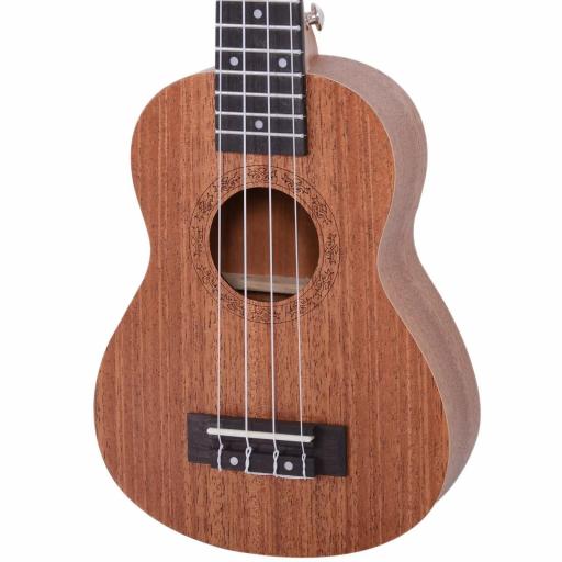 Ukelele Soprano para Principiantes con 4 Cuerdas de Nylon Ajustables Juguete educativo 53x17,5x6,2cm Madera [6]