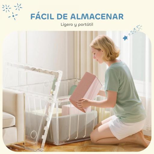 Juego de 7 Bloques de Espuma para Niños con Fundas de Pana Lavables para Escalar y Gatear Multicolor [6]