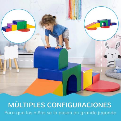 Juego de 7 Bloques de Espuma para Niños Bloques de Construcción Figuras de Construcción para Escalar y Gatear Multicolor [3]