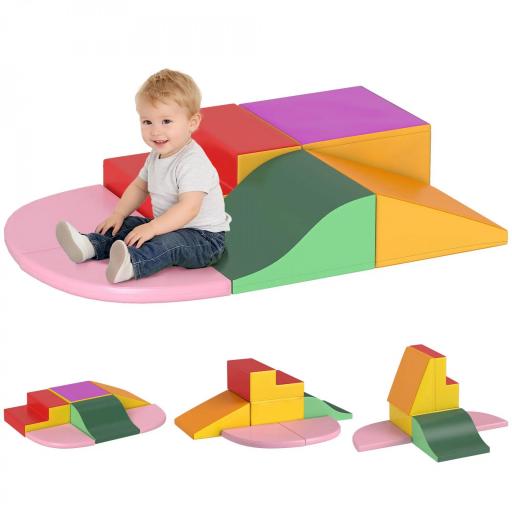 Juego de 6 Bloques de Espuma para Niños de 12-36 Meses Juguete Educativo de Construcción 150x100x24 cm Multicolor [9]