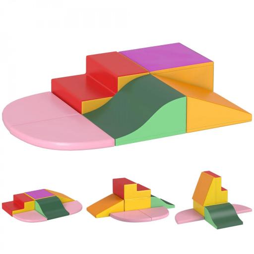 Juego de 6 Bloques de Espuma para Niños de 12-36 Meses Juguete Educativo de Construcción 150x100x24 cm Multicolor [8]