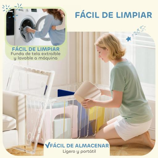 Juego de 8 Bloques de Espuma para Niños con Fundas de Terciopelo Lavables para Escalar y Gatear Multicolor [8]