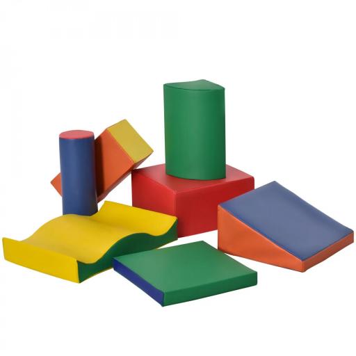 Juego de 7 Bloques de Espuma para Niños 1-3 Años Bloques Psicomotricidad Juguetes de Construcción 60x40x11 cm Multicolor [7]