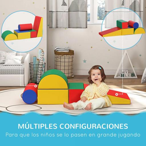 Juego de 5 Bloques de Espuma para Niños Bloques de Psicomotricidad Figuras de Construcción Multicolor [5]