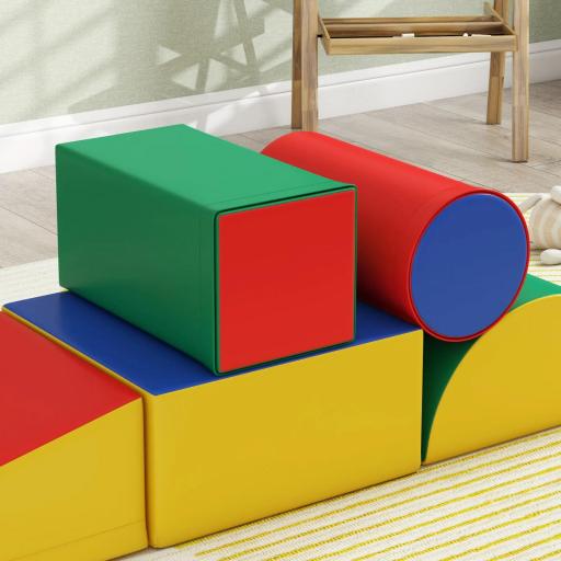 Juego de 5 Bloques de Espuma para Niños Bloques de Psicomotricidad Figuras de Construcción Multicolor [1]