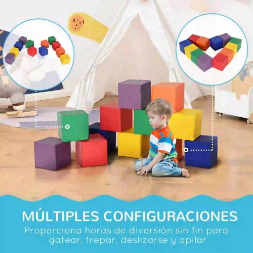 Juego de 12 Bloques de Espuma para Niños Bloques de Construcción Juguete para Aprendizaje Multicolor [2]