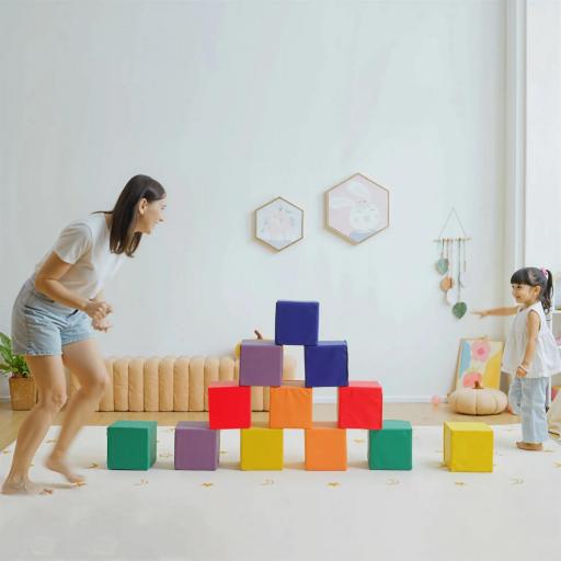 Juego de 12 Bloques de Espuma para Niños Bloques de Construcción Juguete para Aprendizaje Multicolor [10]