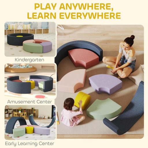 Set motricidad 7 piezas para 3-6 años Circuito de motricidad para bebé 107×107×30 cm multicolor [3]