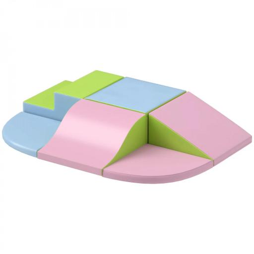 Juego de 6 Bloques de Construcción Figuras de Construcción Juguete para Aprendizaje para Escalar y Gatear Multicolor [7]