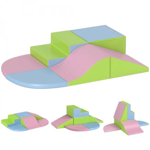 Juego de 6 Bloques de Construcción Figuras de Construcción Juguete para Aprendizaje para Escalar y Gatear Multicolor [2]