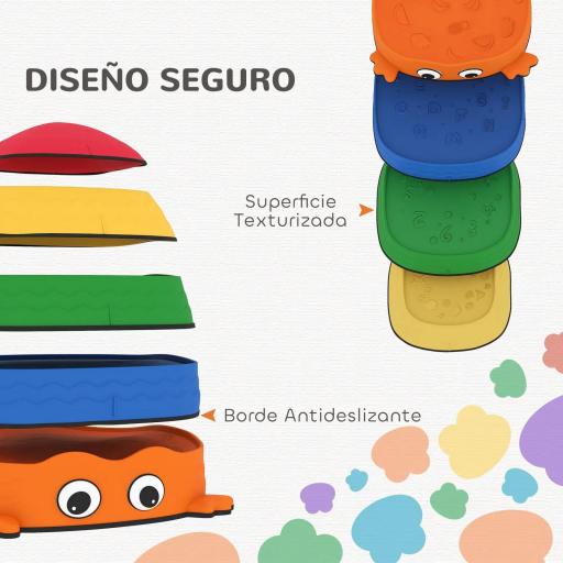 Conjunto de Piedras de Equilibrio para Niños Apilables de 5 Piezas Antideslizantes para Interior y Exterior Multicolor [2]