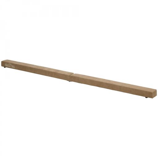 Barra de equilibrio plegable, antideslizante, cubierta de ante, madera resistente, 210x10x6,5 cm, Marrón [5]