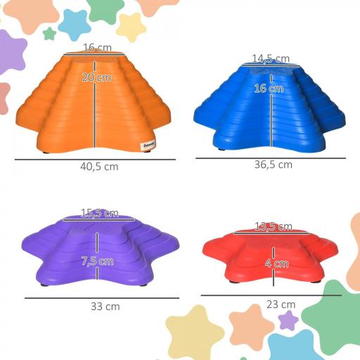 Juego de Equilibrio Infantil Set de 11 Piezas Apilables para Entrenamiento de Equilibrio y Coordinación Multicolor  [1]