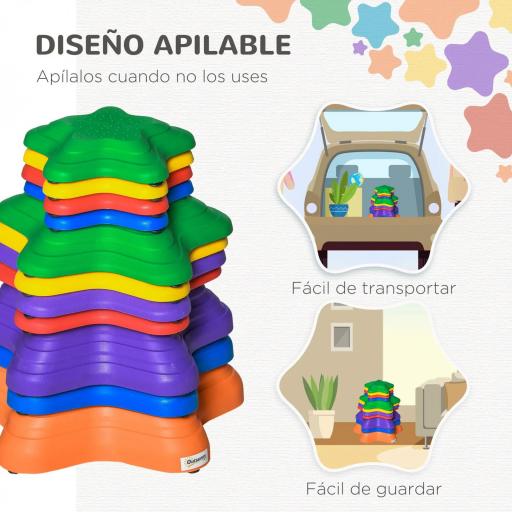 Juego de Equilibrio Infantil Set de 11 Piezas Apilables para Entrenamiento de Equilibrio y Coordinación Multicolor  [2]