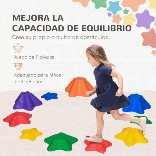 Juego de Equilibrio Infantil Set de 11 Piezas Apilables para Entrenamiento de Equilibrio y Coordinación Multicolor  [3]