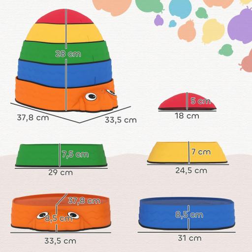 Conjunto de Piedras de Equilibrio para Niños Apilables de 5 Piezas Antideslizantes para Interior y Exterior Multicolor [10]