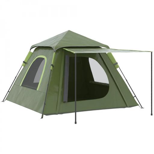 Tienda de Camping Pop-up para 2-3 Personas Impermeable 2000 mm con Bolsa de Trasporte 210x210x150 cm Verde [8]