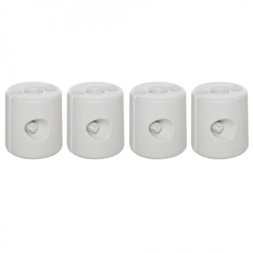 Pack de 4 Pesos para Carpas Plegables Soportes Rellenables con 9 kg de Agua Ø22/24x25 cm Blanco [8]