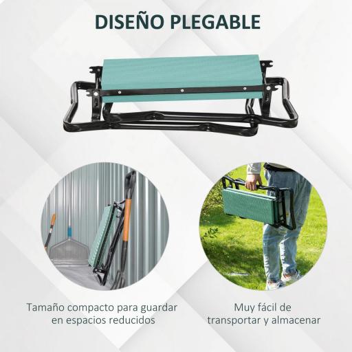 Taburete Reclinatorio de Jardín Portátil y Plegable Banco de Rodillas Asiento de Jardín Kneeler Carga 150kg con Almohadilla de Espuma EVA para Proteger las Rodillas y la Ropa de Manchas [6]