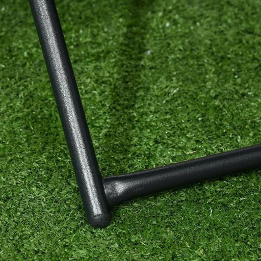 Mesa de Terraza Exterior de Ratán PE Plegable con Patas Cruzadas y Marco de Acero para Patio Balcón 40x40x40 cm Natural [7]