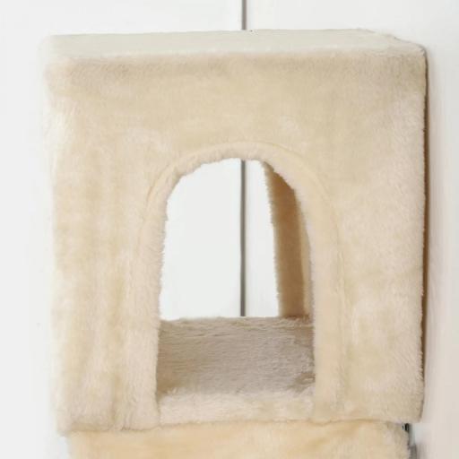 Juego de Escalada para Gatos de Pared de 6 Piezas con Condominio Plataforma Hamaca Escaleras y Tabla de Rascar Beige [6]