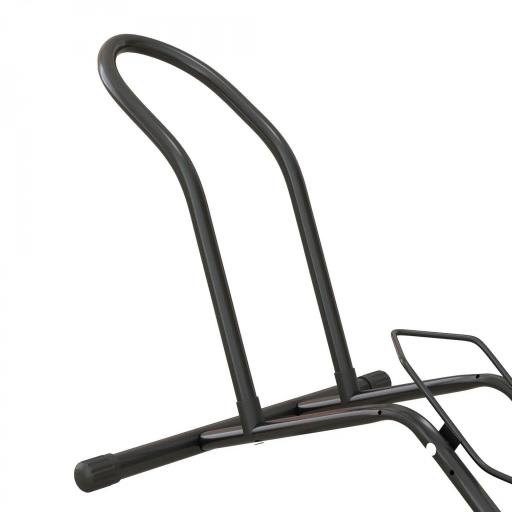 Soporte para Bicicletas de Acero Aparca Bicis de Suelo Portátil para Interior y Exterior 59x41x38 cm Negro [2]