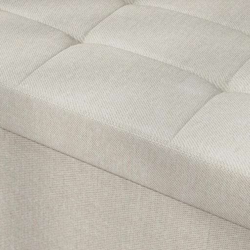 Puff Almacenaje, Banco Almacenaje Plegable 84 L 76x38x38 cm Tapizado en Lino Sintético Baúl de Almacenamiento Crema [7]