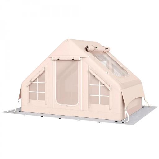 Tienda de Campaña Inflable con Apertura de Chimenea y Claraboya Bomba Bolsa UPF30+ para 4 Estaciones Impermeable 5000+ [9]