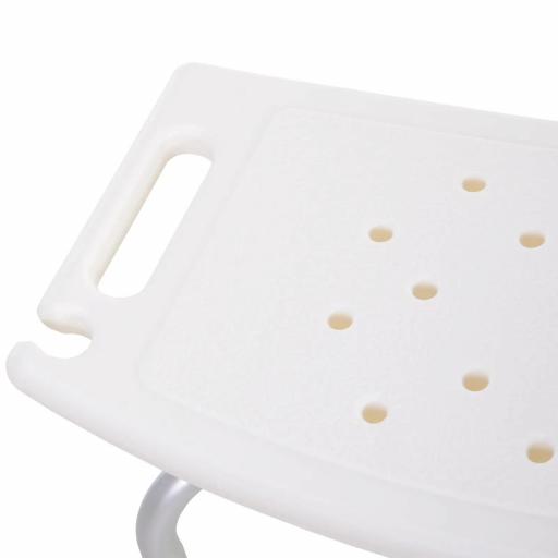 Taburete de Ducha Silla Baño Ortopedica 8 Posiciones Altura Regulable con Tapones de Goma Antideslizantes [5]