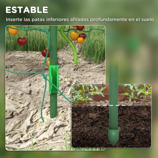 Enrejado de Pepino 206 cm Enrejado de Jardín de Arco para Plantas Trepadoras al Aire Libre con Marco de Acero Verde [2]