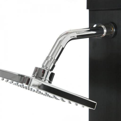 Ducha Solar de Jardín 40L con Cabezal de Ducha Grifo Agua Caliente hasta 60℃ para Piscina Patio 19x20x217 cm Negro [6]