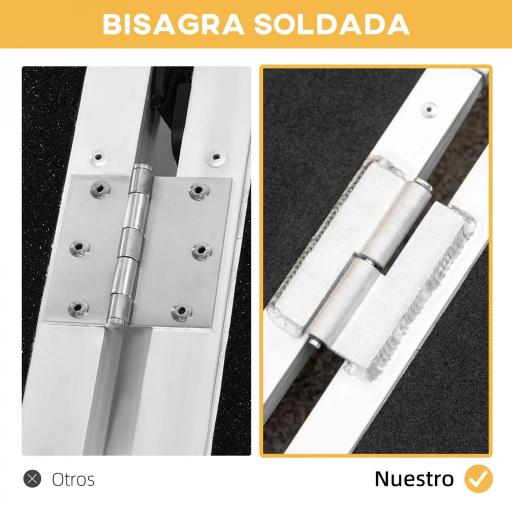 Rampa para Silla de Ruedas Plegable 122x73,5 cm Rampa Portátil de Aluminio Rampa de Umbral Antideslizante Negro [8]