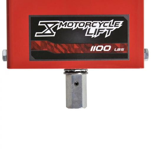 Plataforma Elevadora para Motocicletas Carga Máxima 500 kg con Altura Ajustable de 19-53 cm Soporte de Moto para Aparcar o Reparar Taller Garaje Negro y Rojo [2]