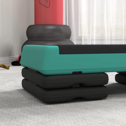 Step de Aeróbic Step para Fitness Antideslizante Altura Regulable 3 Niveles 77x36x20,5cm Verde y Negro [6]