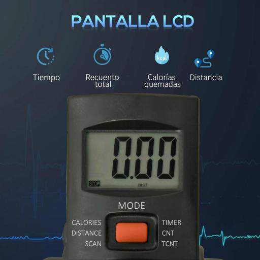 Mini Bicicleta Estática de Ejercicio Pedales Estáticos con Altura y Longitud Ajustables Pantalla LCD Máquina Pedalear de Manos y Piernas 33-43x40x24,5-34,5 cm Negro [3]