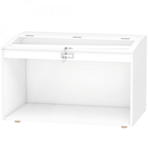  Jaula para Hámster Casa para Animales Pequeños con Tapa Abatible y Ventana de Acrílico Transparente 80x50x50 cm Blanco [8]