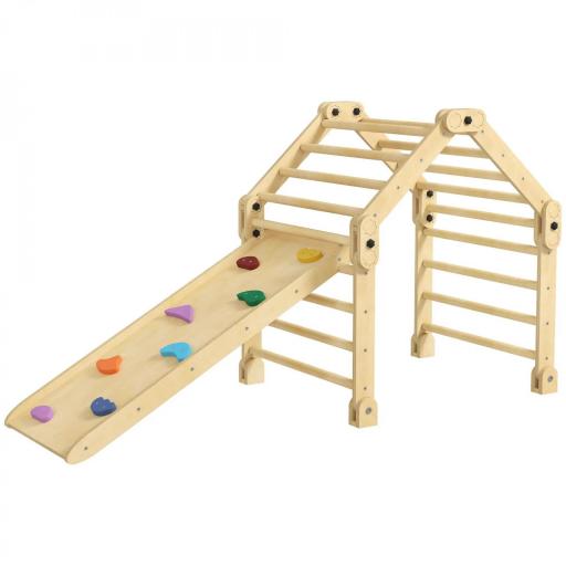 Escalada para Niños de 18-48 Meses 3 en 1 con Rampa para Deslizarse o Escalar 175x70x89 cm Multicolor [8]