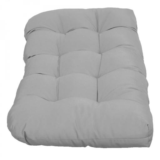 Cojín para Banco de 2 Plazas para Interior y Exterior con 8 Puntadas para Sillas Sofás 110x48x8 cm Gris [6]