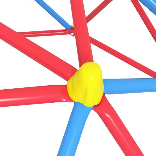 Cúpula de Escalada Juego de Cúpula Geométrica para 3-8 Años con Marco de Metálico Carga 180 kg Ø183x90 cm Rojo y Azul [7]