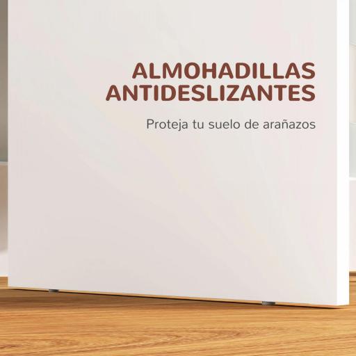 Mesa de Maquillaje con Espejo 2 Cajones 3 Compartimentos Tocador para Dormitorio 75x38x135 cm Blanco [2]