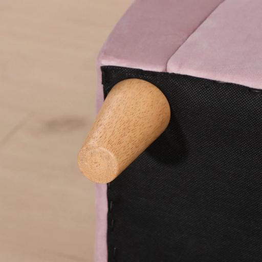 Sillón Infantil Mini Sofá para Niños de +3 Años con Asiento Acolchado y Reposabrazos 50x42x58 cm Rosa [5]