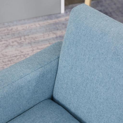 Sillón Infantil Mini Sofá para Niños de +3 Años con Asiento Acolchado Reposabrazos y Estructura de Madera Carga Máx. de 65 kg 49x45x44 cm Azul [6]