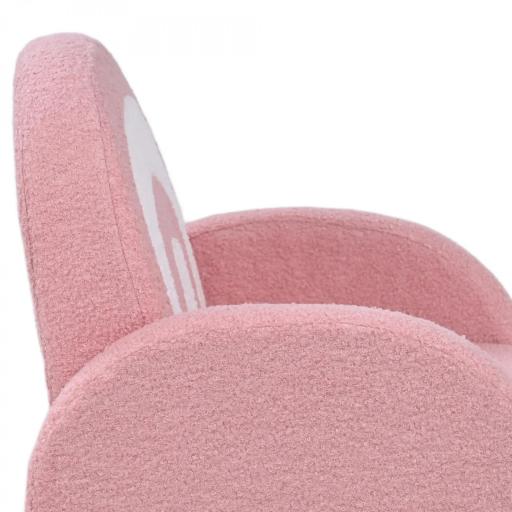 Sofá Infantil con Respaldo en Forma de Arcoíris Mini Sofá de Tejido Suave de Borreguito para Niños 45x41x52 cm Rosa [6]