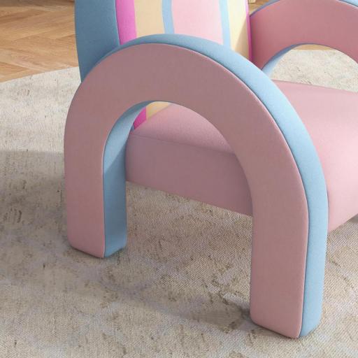 Sillón para Niños Pequeños en Forma de Arco Iris Mini Sofá Sillón Infantil para Niños de 1,5-3 Años 43x41x51 cm Rosa [6]