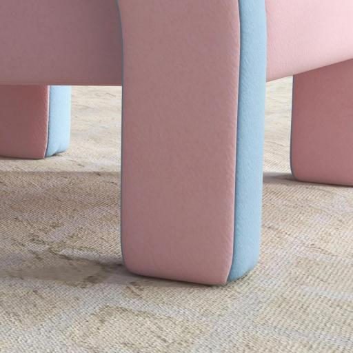 Sillón para Niños Pequeños en Forma de Arco Iris Mini Sofá Sillón Infantil para Niños de 1,5-3 Años 43x41x51 cm Rosa [7]