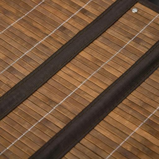 Cesto para Ropa Sucia de Bambú Capacidad de 100L Cesta para la Colada con 2 Compartimentos 62,5x37x60,5cm Marrón [6]