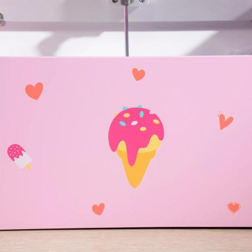  2 en 1 Banco Infantil con Baúl de Almacenamiento para Niños de +18 Meses Carga 50 kg 60x30x50 cm Rosa [7]