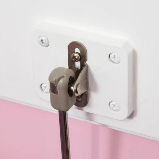 Banco Almacenaje para Niños con Respaldo Tapa Amortiguadora Carga 30 kg para Salas de Juego 68,5x34x58 cm Rosa y Blanco [3]