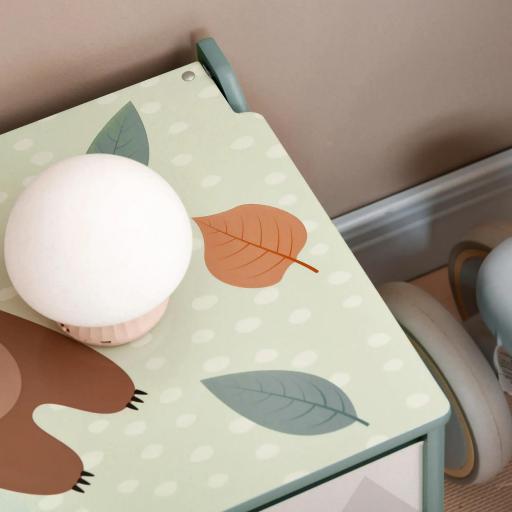 Cajas de Juguetes para Niños de 3 a 8 Años Cajas de Almacenamiento con 2 Asas y Estampado de Osos 60x37x39 cm Verde [6]